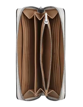 Coach Long Zip Around Wallet In Signature Canvas