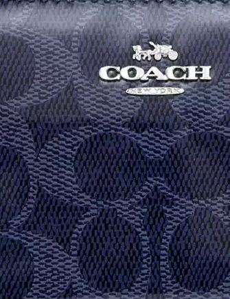 Coach Long Zip Around Wallet In Signature Canvas