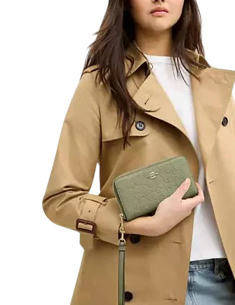 Coach Long Zip Around Wallet In Signature Leather