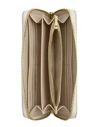 Coach Long Zip Around Wallet In Sketch Signature Canvas