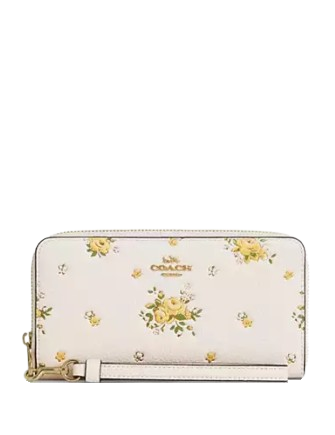 Coach Long Zip Around Wallet With Floral Print
