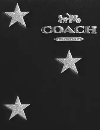 Coach Long Zip Around Wallet With Star Print
