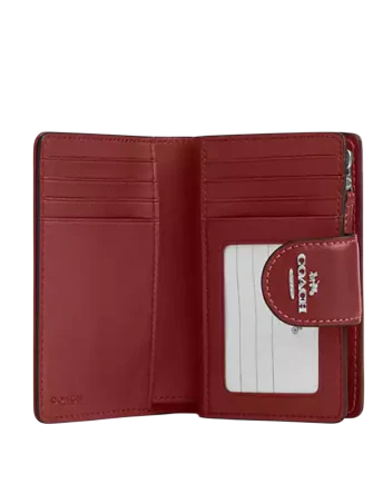 Coach Medium Corner Zip Wallet In Signature Denim