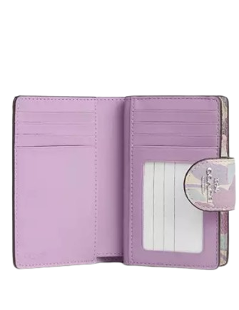 Coach Medium Corner Zip Wallet With Floral Print