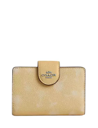 Coach Medium Corner Zip Wallet With Floral Print