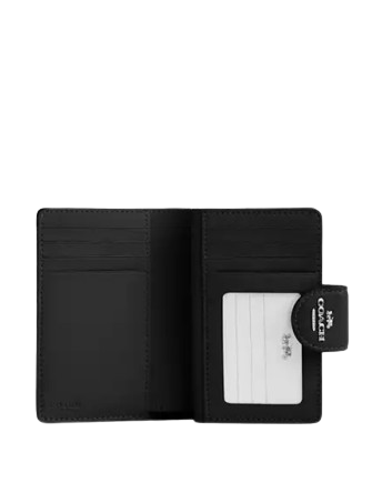 Coach Medium Corner Zip Wallet With Signature Rivets