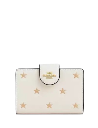Coach Medium Corner Zip Wallet With Star Print