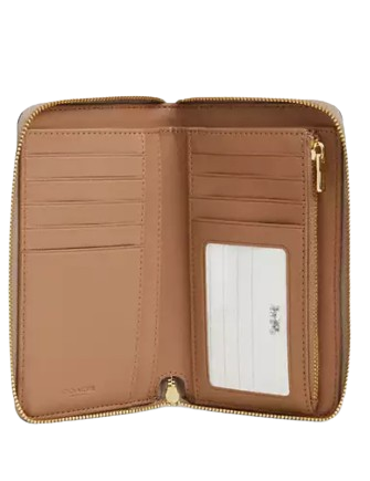 Coach Medium Id Zip Wallet In Signature Canvas