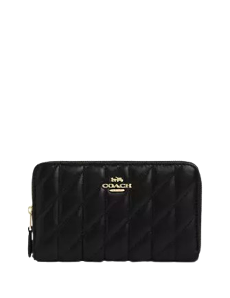 Coach Medium Id Zip Wallet With Quilting