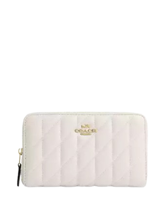 Coach Medium Id Zip Wallet With Quilting
