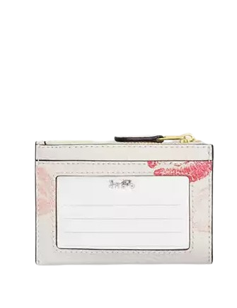 Coach Mini Id Skinny Case With Lips Print