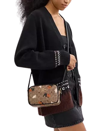Coach Mini Jamie Camera Bag In Signature Canvas With Halloween Print
