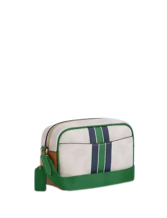 Coach Mini Jamie Camera Bag In Signature Canvas With Varsity Stripe