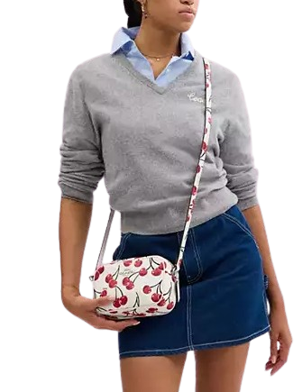 Coach Mini Jamie Camera Bag With Cherry Print