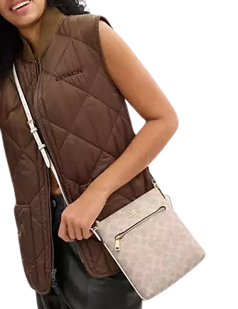 Coach Mini Rowan File Bag In Signature Canvas
