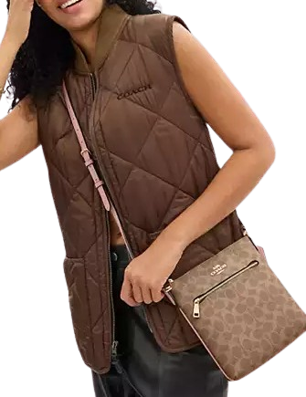 Coach Mini Rowan File Bag In Signature Canvas