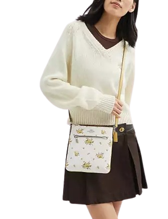 Coach Mini Rowan File Bag With Floral Print