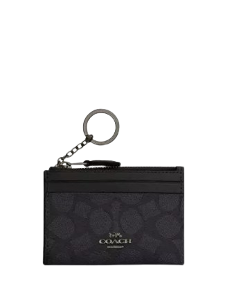 Coach Mini Skinny Id Case In Signature Canvas