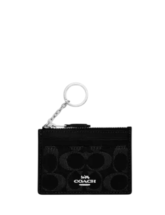 Coach Mini Skinny Id Case In Signature Denim