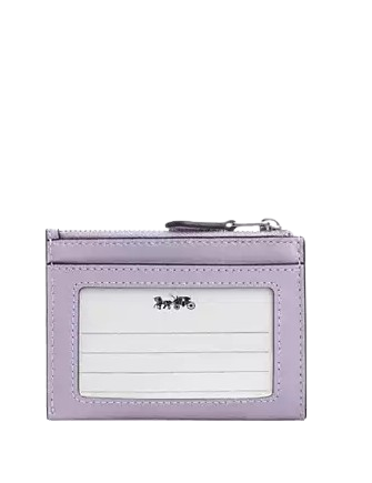Coach Mini Skinny Id Case With Floral Applique