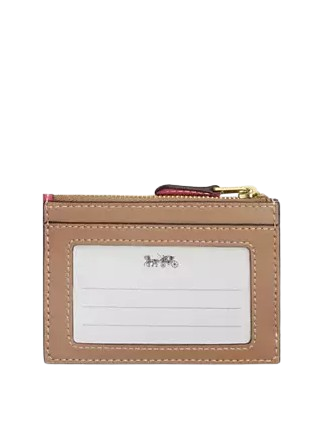 Coach Mini Skinny Id Case With Plaid Print