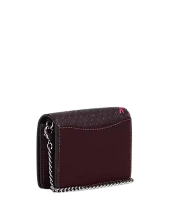 Coach Mini Wallet On A Chain With Bow Print