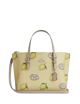 Coach Mollie Tote Bag 25 With Lemon Print