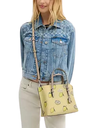 Coach Mollie Tote Bag 25 With Lemon Print