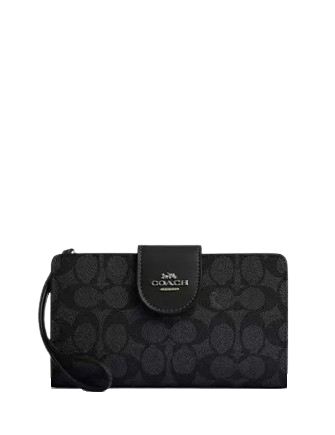 Coach Phone Wallet In Signature Canvas