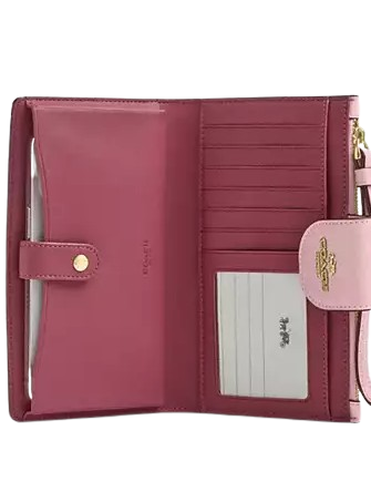 Coach Phone Wallet In Signature Canvas