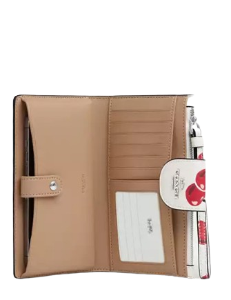 Coach Phone Wallet With Cherry Print