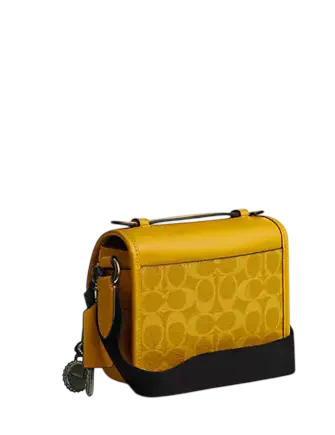 Coach Racer Crossbody Bag In Signature Canvas With Charms