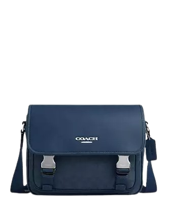 Coach Racer Messenger In Signature Jacquard