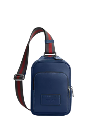 Coach Racer Sling Pack With Varsity Stripe Webbing