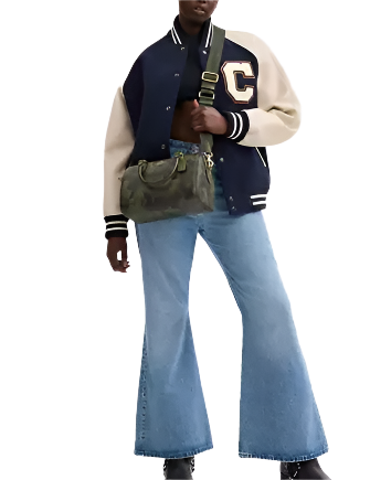 Coach Rowan Satchel Bag In Signature Camo Print