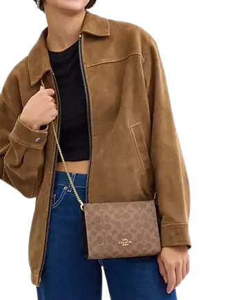 Coach Slim Crossbody Bag In Signature Canvas