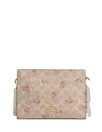 Coach Slim Crossbody Bag In Signature Canvas With Floral Print