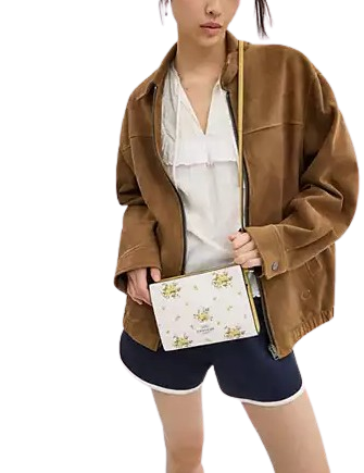 Coach Slim Crossbody Bag With Floral Print