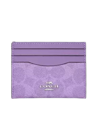 Coach Slim Id Card Case In Signature Canvas