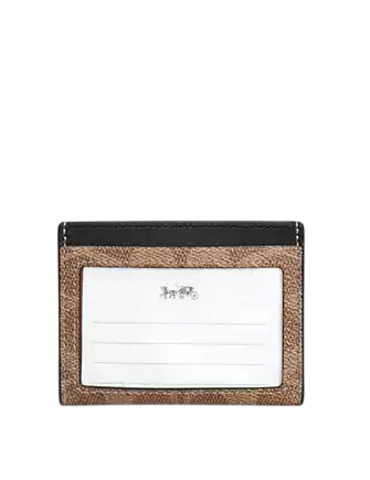 Coach Slim Id Card Case In Signature Canvas