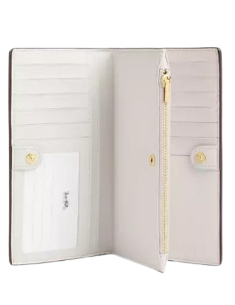 Coach Slim Zip Wallet In Signature Canvas