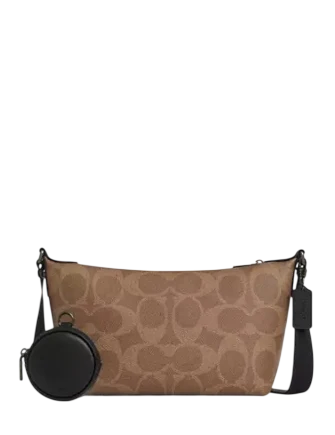 Coach Small Finn Crossbody Bag With Pouch In Maxi Signature Canvas