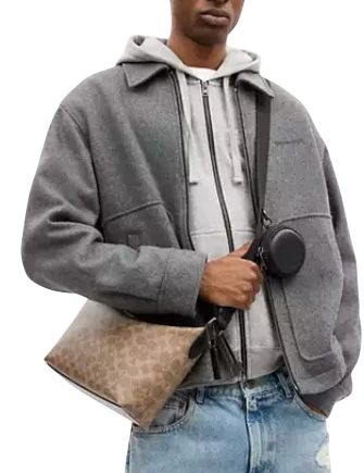 Coach Small Finn Crossbody Bag With Pouch In Signature Canvas