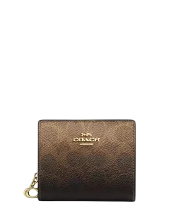Coach Snap Wallet In Ombre Signature Canvas