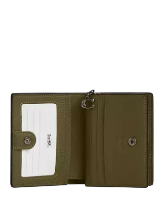 Coach Snap Wallet With Patchwork And Snake Print