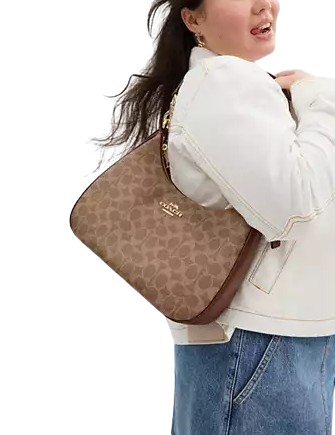 Coach Teri Hobo Bag In Signature Canvas