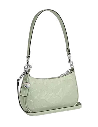 Coach Teri Mini Crossbody Bag In Signature Leather With Heart Charm