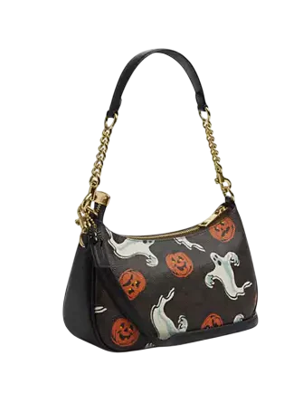 Coach Teri Shoulder Bag In Signature Canvas With Halloween Print