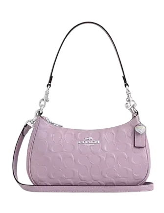 Coach Teri Shoulder Bag In Signature Leather With Heart Charm