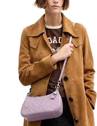 Coach Teri Shoulder Bag In Signature Leather With Heart Charm